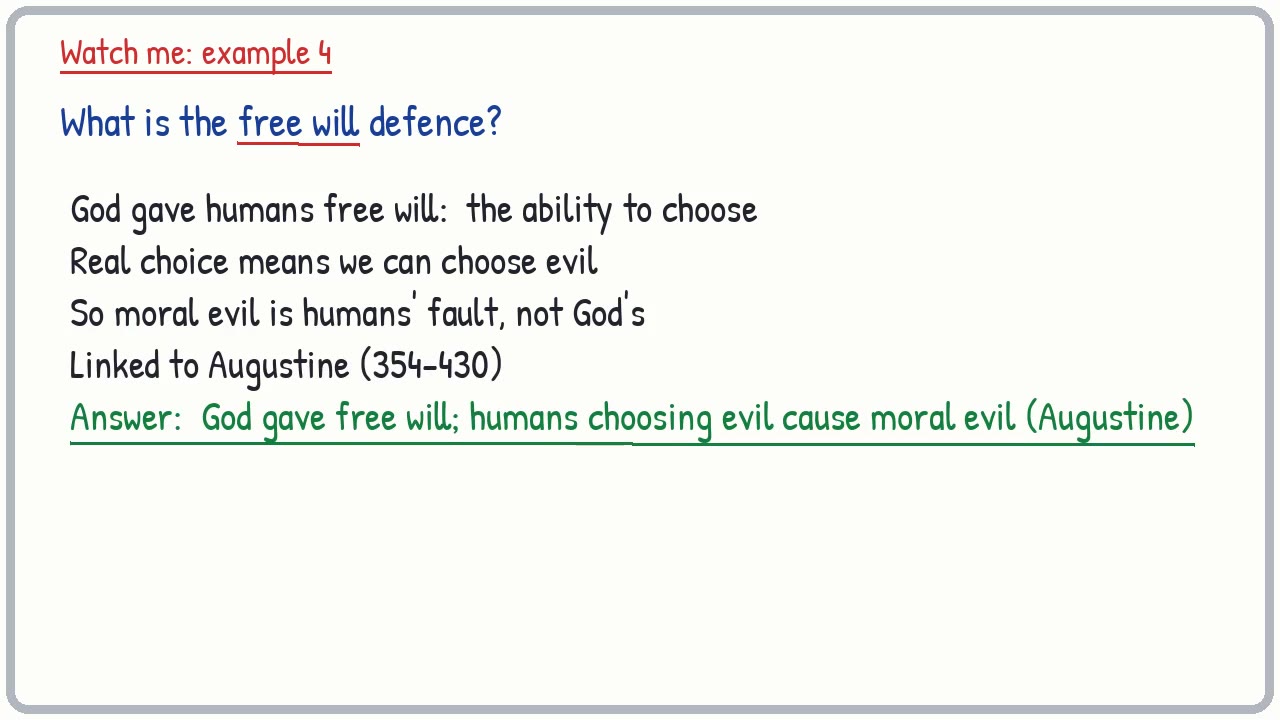 Whiteboard video lesson: The problem of evil and suffering