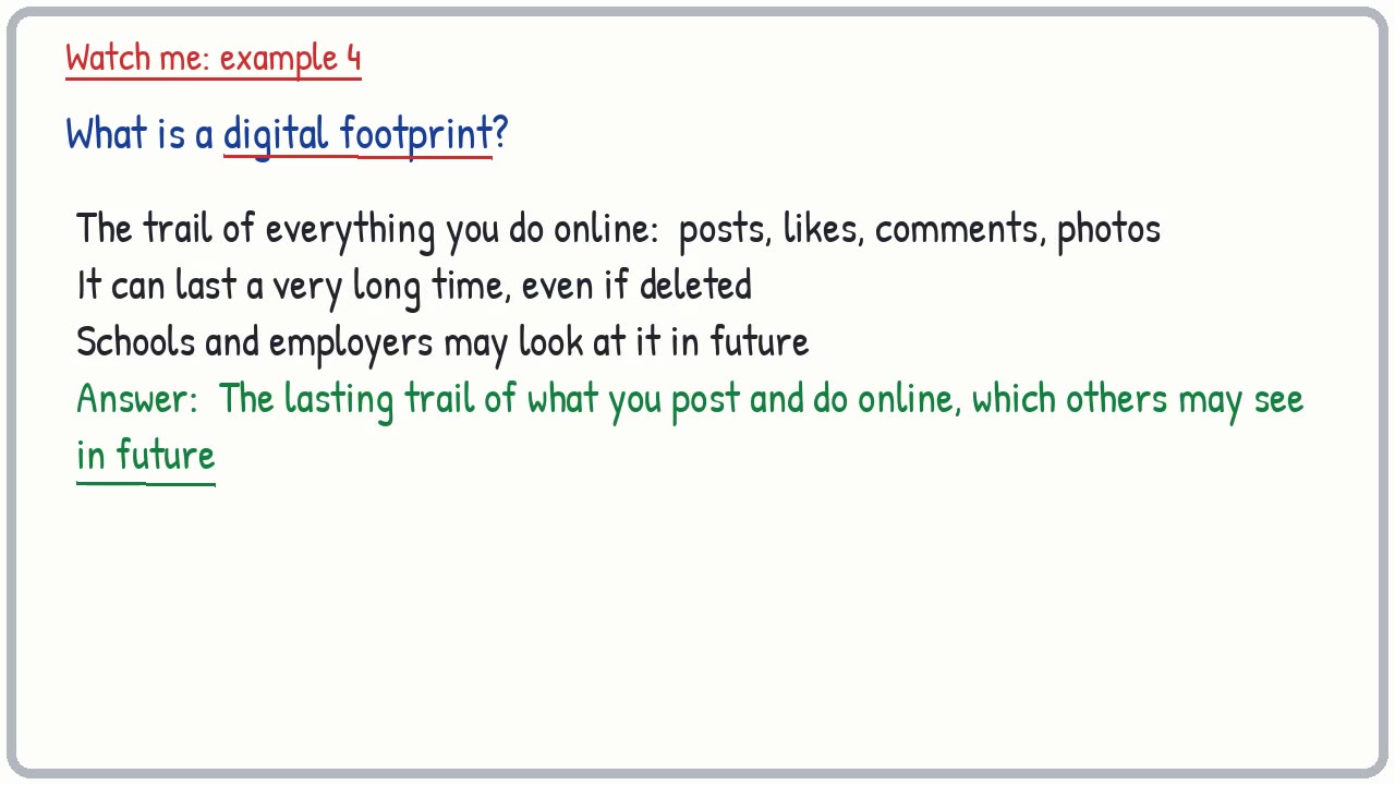 Whiteboard video lesson: Online friendships, privacy and your digital footprint