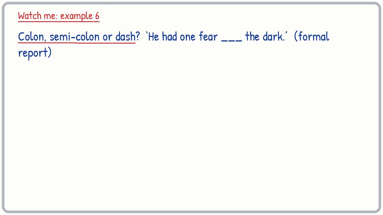 Whiteboard video lesson: Dashes and choosing punctuation