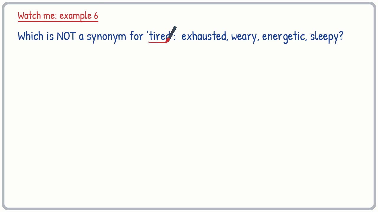 Whiteboard video lesson: Synonyms and antonyms