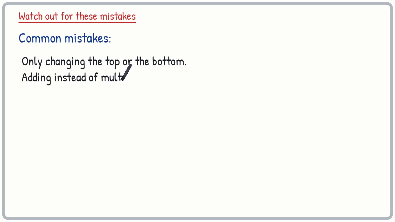 Whiteboard video lesson: Equivalent fractions and simplifying