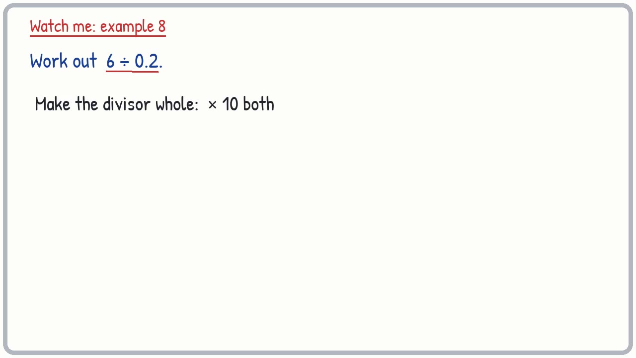 Whiteboard video lesson: Multiplying and dividing decimals