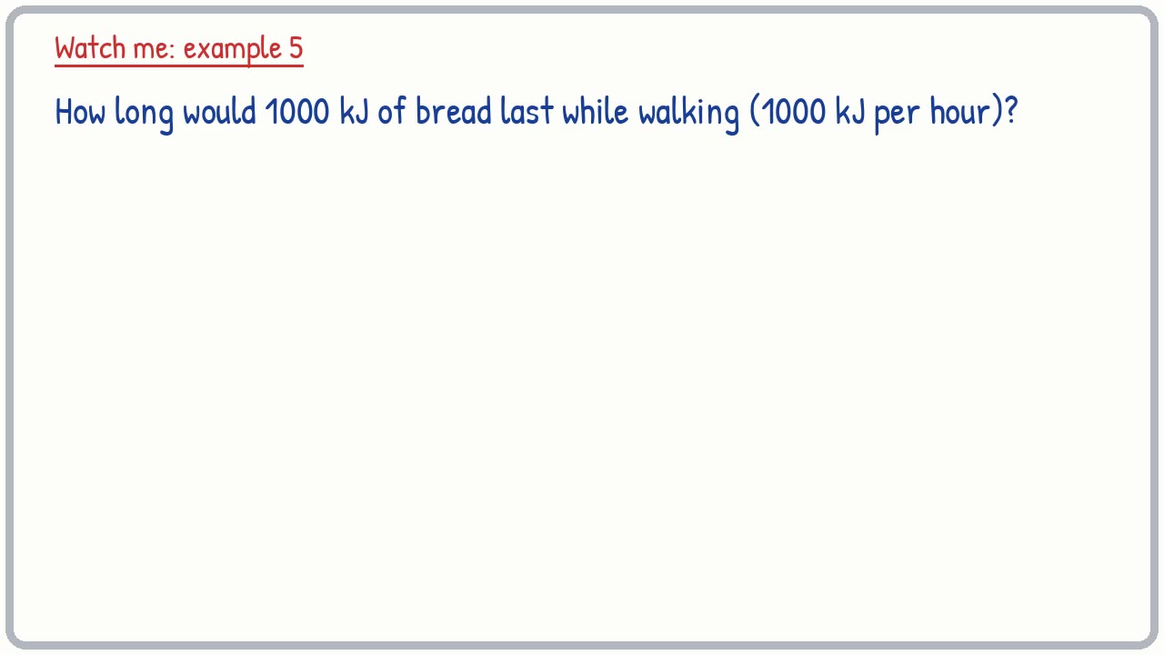 Whiteboard video lesson: Energy in food and paying for electricity