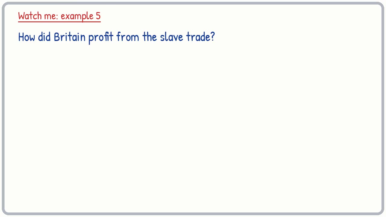 Whiteboard video lesson: The transatlantic slave trade